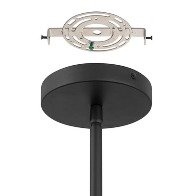 Courtney 12-inch Textured Black 5CCT LED Convertible Pendant with Clear Water Glass