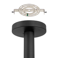 Courtney 12-inch Textured Black 5CCT LED Convertible Pendant with Clear Water Glass