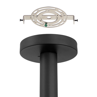 Courtney 12-inch Textured Black 5CCT LED Convertible Pendant with Clear Water Glass