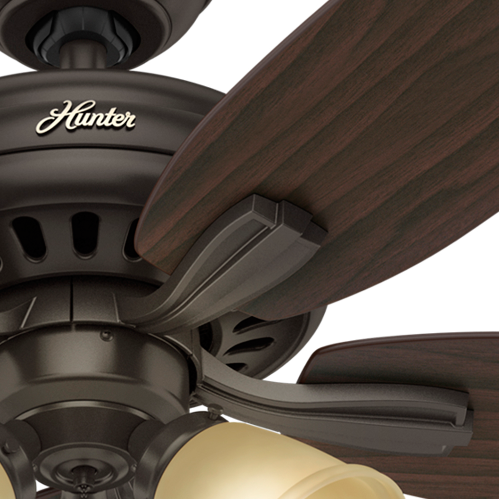 52 inch Newsome Premier Bronze Ceiling Fan with LED Light Kit and Pull Chain