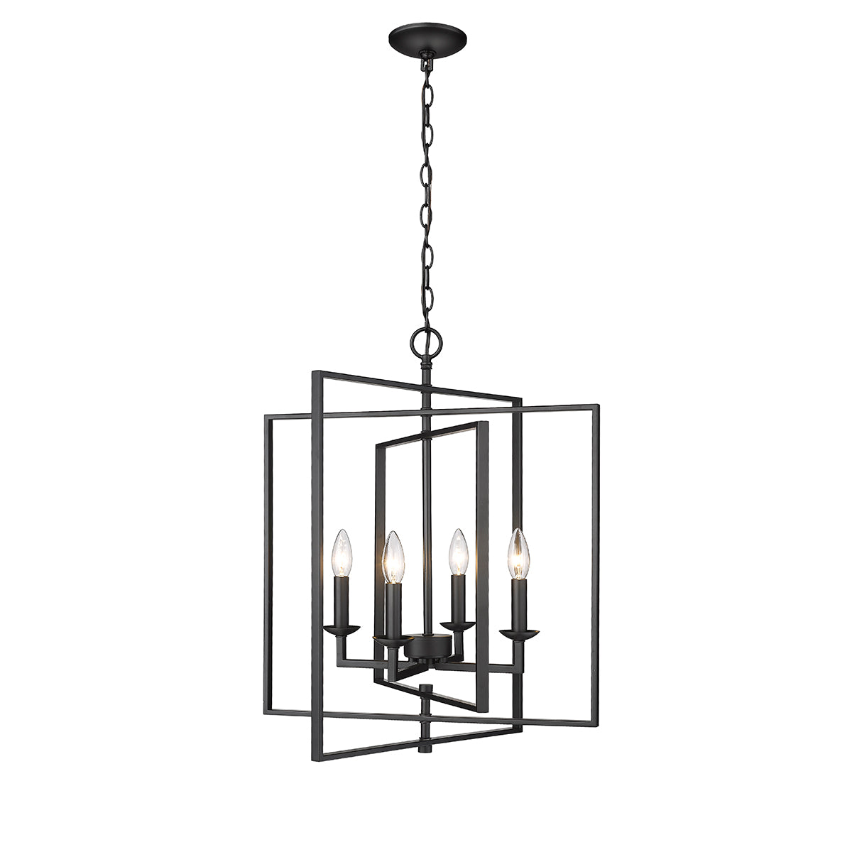 24.5'' Nellis Matte Black 4 Light Pendant