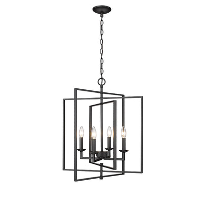 24.5'' Nellis Matte Black 4 Light Pendant