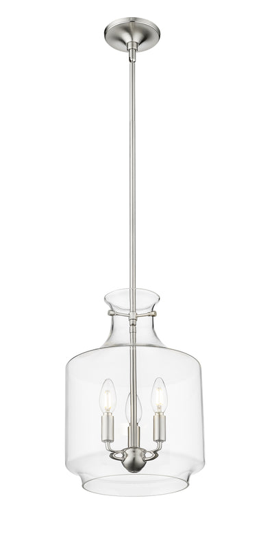 15.5'' Mahannah Brushed Nickel 3 Light Pendant