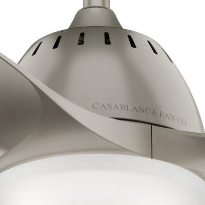 Casablanca 44 inch Wisp Painted Pewter Ceiling Fan with LED Light Kit and Handheld Remote