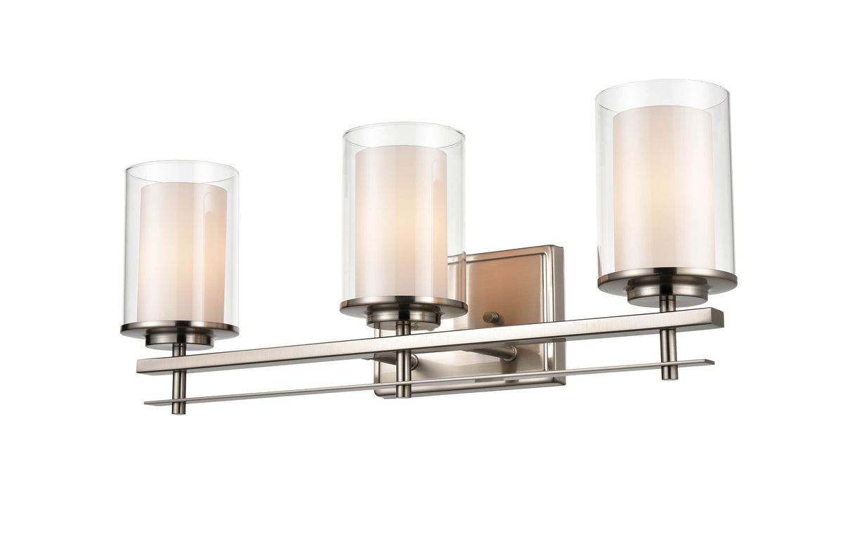 23'' Huderson Brushed Nickel 3 Light Bath Vanity