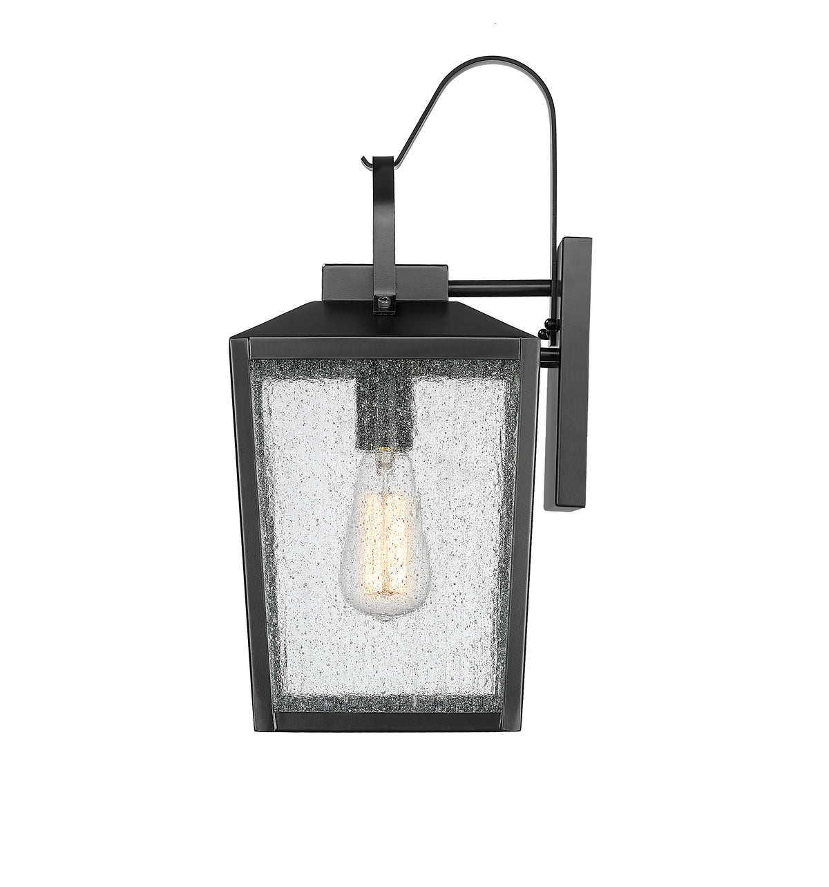 16-inch Devens Powder Coated Black 1-Light Outdoor Wall Sconce