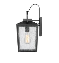 16-inch Devens Powder Coated Black 1-Light Outdoor Wall Sconce