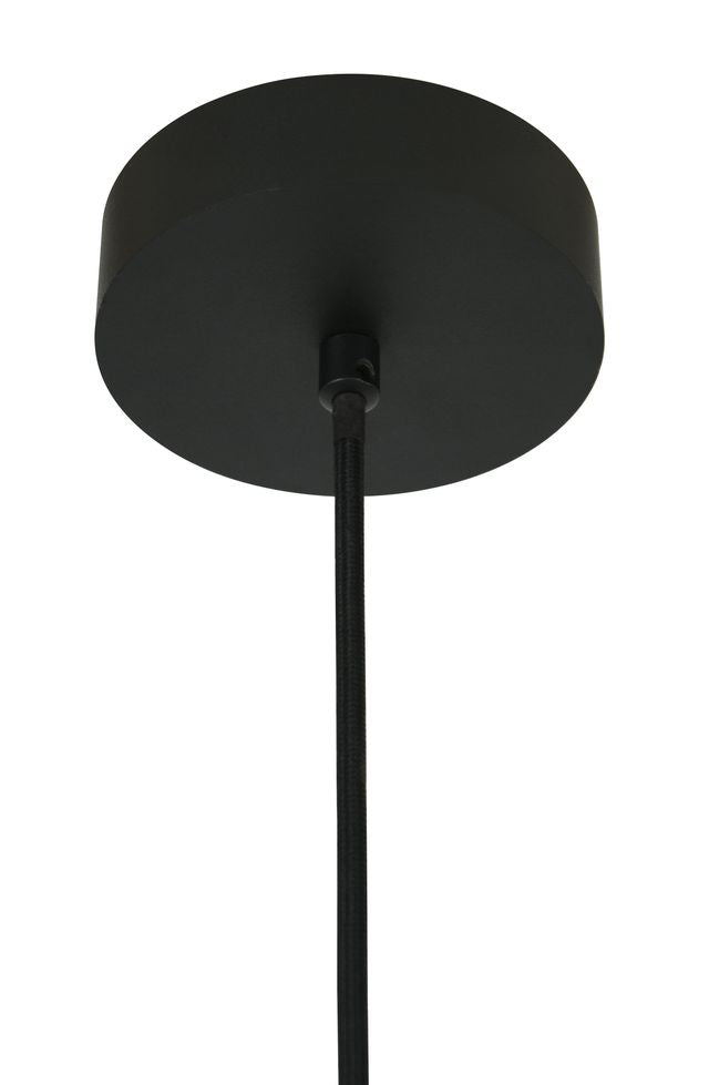 Lucent 1 Light Black Pendant Light with Alabaster Shade