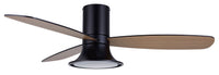 52 Inch 1 Light LED Indoor Outdoor Black Ceiling Fan with Remote