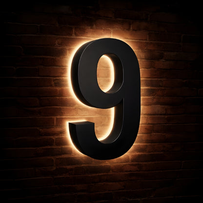 Illuminated Address Numbers - Stainless Steel 2700K