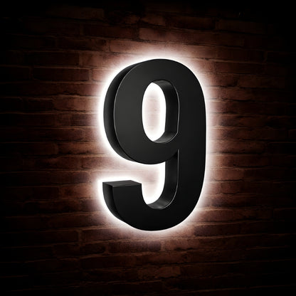 Illuminated Address Numbers - Stainless Steel - 6000K