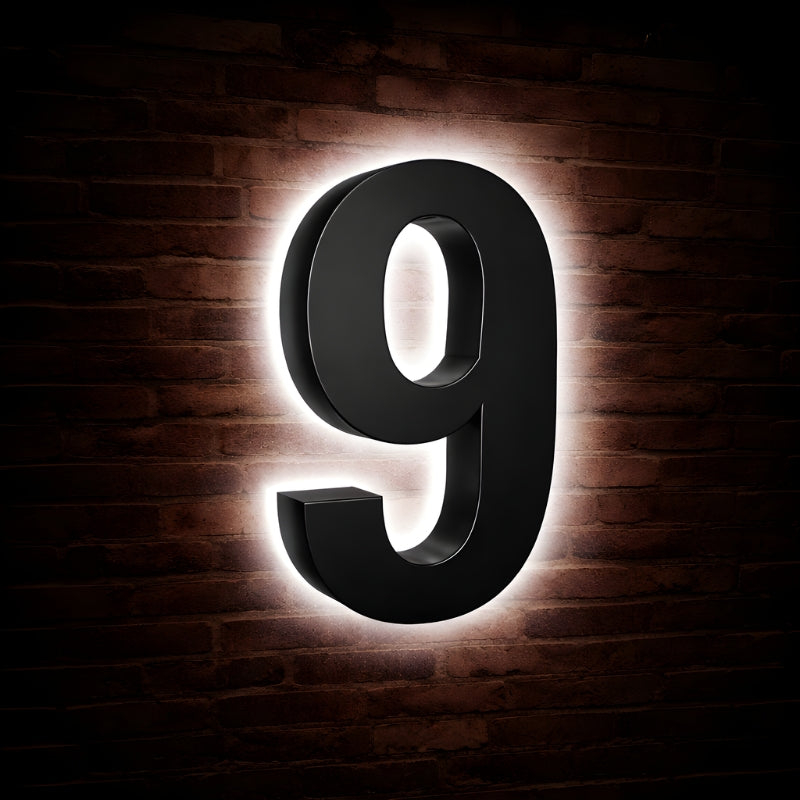 Illuminated Address Numbers - Stainless Steel - 6000K