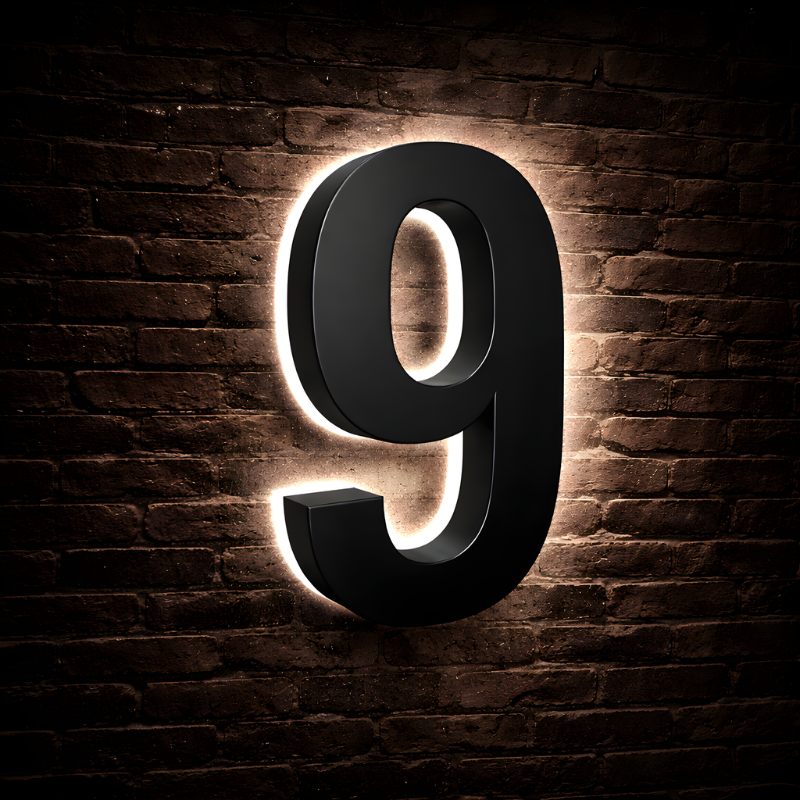 Illuminated Backlit House Numbers – Weather-Resistant LED Address Signs
