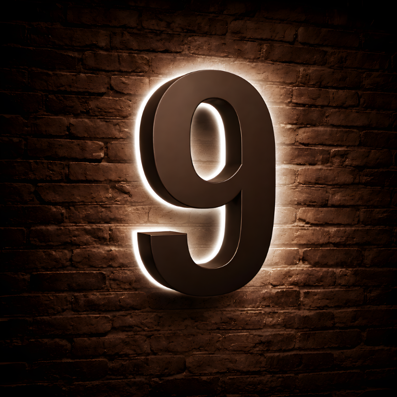 Illuminated Backlit House Numbers – Weather-Resistant LED Address Signs