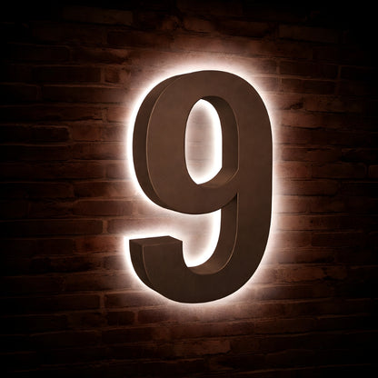 Illuminated Address Numbers - Stainless Steel - 6000K