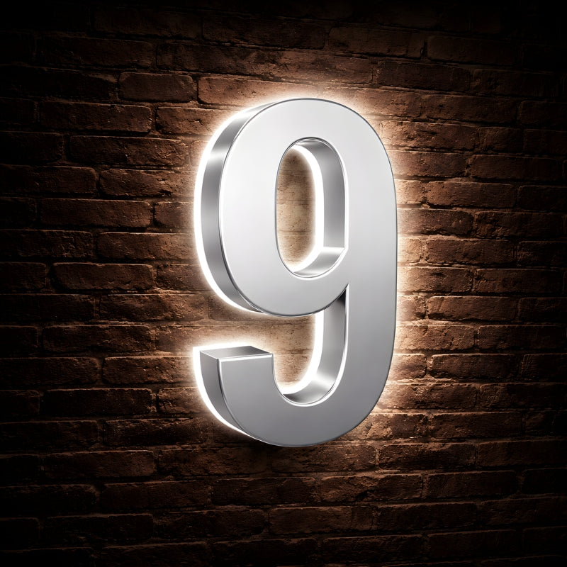 Illuminated Backlit House Numbers – Weather-Resistant LED Address Signs