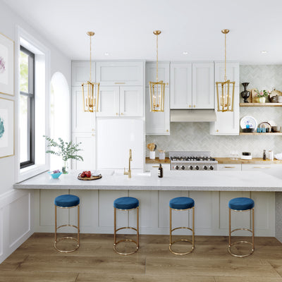 25''  Modern Gold 5 Light Pendant