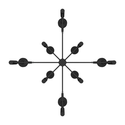 Briargrove 30-inch 8-light Matte Black Chandelier