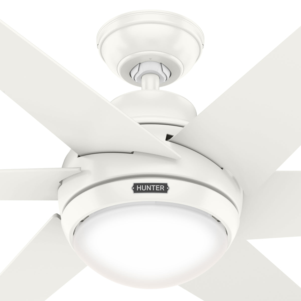52 inch Sotto Fresh White Ceiling Fan with LED Light Kit and Handheld Remote