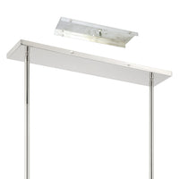 Stockholm 50-inch 8-light Polished Nickel Linear Chandelier with Opal Glass Shades
