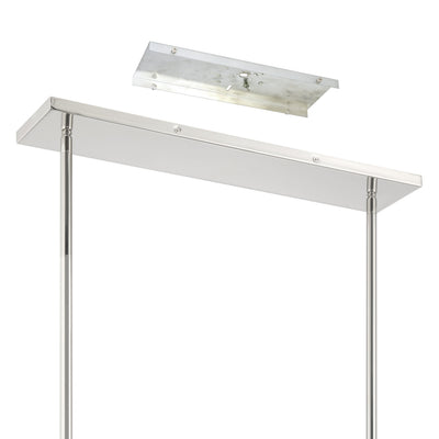 Stockholm 50-inch 8-light Polished Nickel Linear Chandelier with Opal Glass Shades