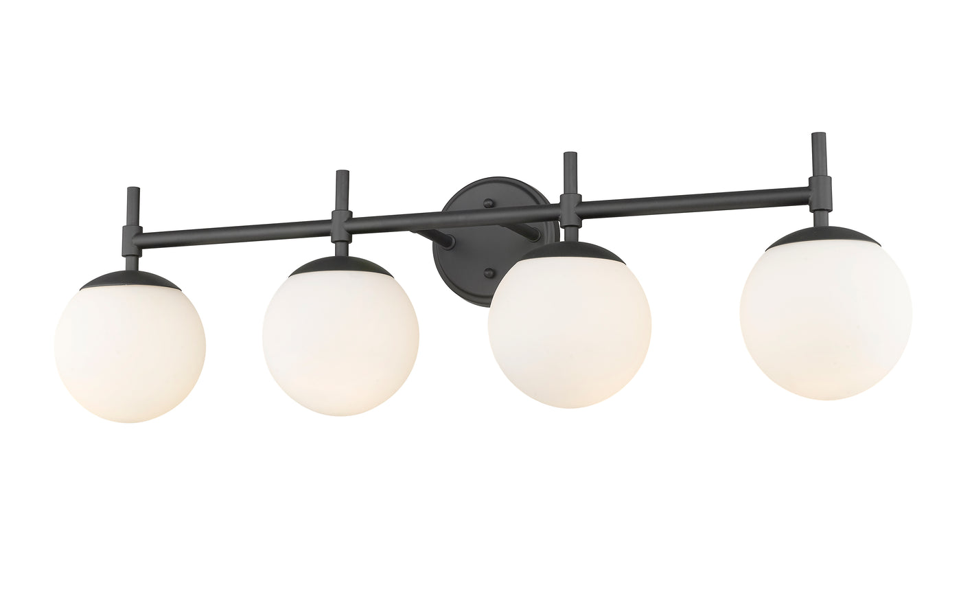 33''  Matte Black 4 Light Bath Vanity