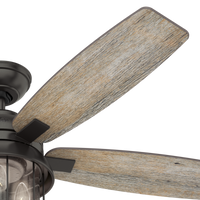 52 inch Coral Bay Noble Bronze Damp Rated Ceiling Fan with LED Light Kit and Handheld Remote