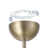 Sinclair 20-inch Champagne Gold and Black Faux Leather 5CCT LED Convertible Pendant