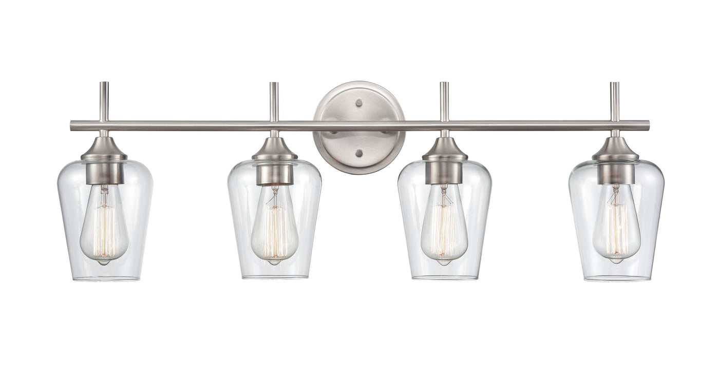 31'' Ashford Brushed Nickel 4 Light Bath Vanity