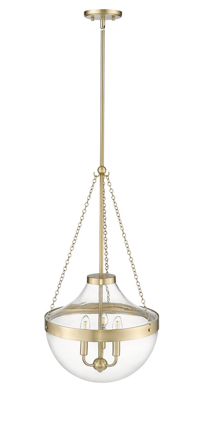 29.4'' Clarra Modern Gold 3 Light Pendant