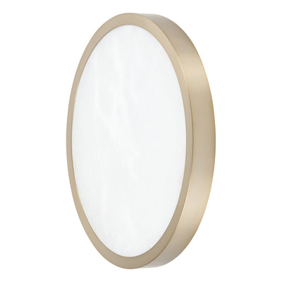 Argyle 16-inch Champagne Gold and Natural Alabaster 5CCT LED Flush Mount