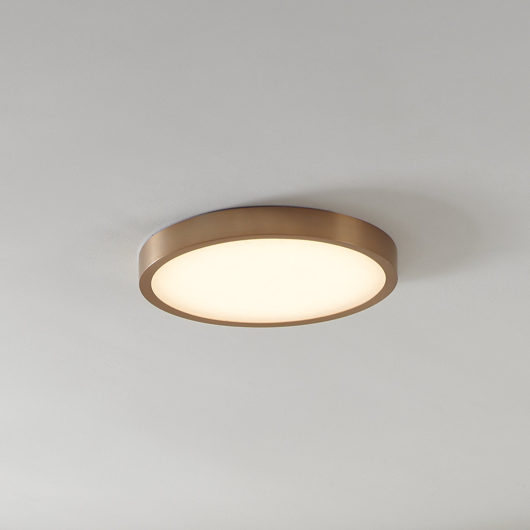 Argyle 16-inch Champagne Gold and Natural Alabaster 5CCT LED Flush Mount