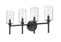 25.5'' Chastine Matte Black 4 Light Bath Vanity