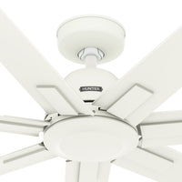 72 inch Downtown ENERGY STAR® Matte White Damp Rated Ceiling Fan and Wall Control