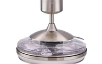 EVO1 48 Inch 1 Light Chrome Fan with Retractable Blades and LED