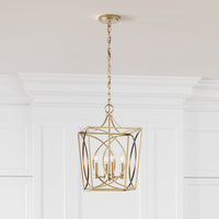 16.3'' Tracy Painted Modern Gold 4 Light Pendant