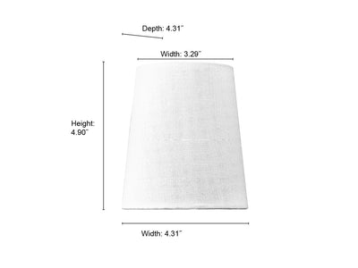 4.31'' White Fabric  Shade