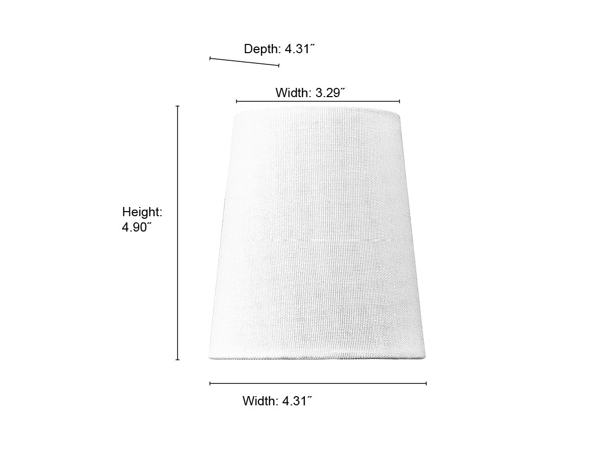 4.31'' White Fabric  Shade