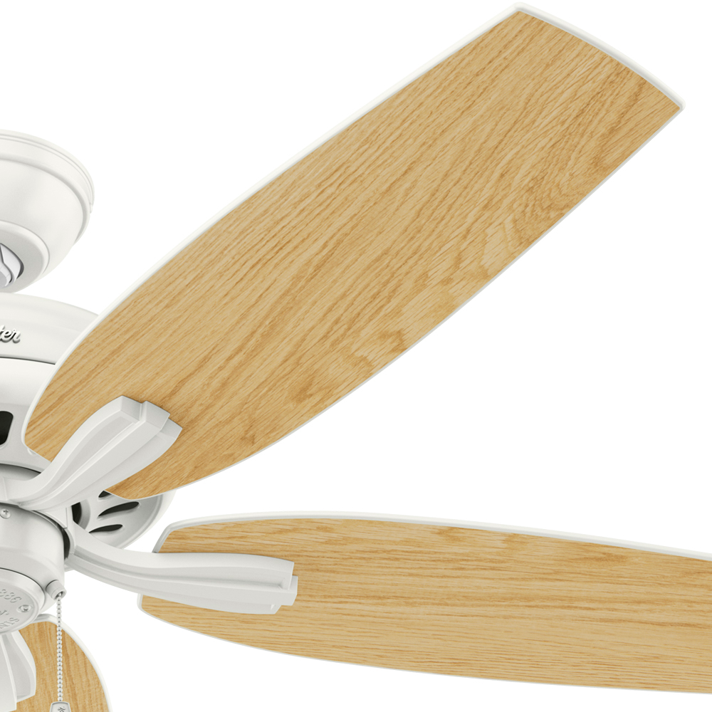 52 inch Newsome Fresh White Ceiling Fan and Pull Chain