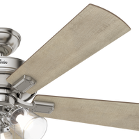 52 inch Crestfield Brushed Nickel Ceiling Fan with LED Light Kit and Pull Chain