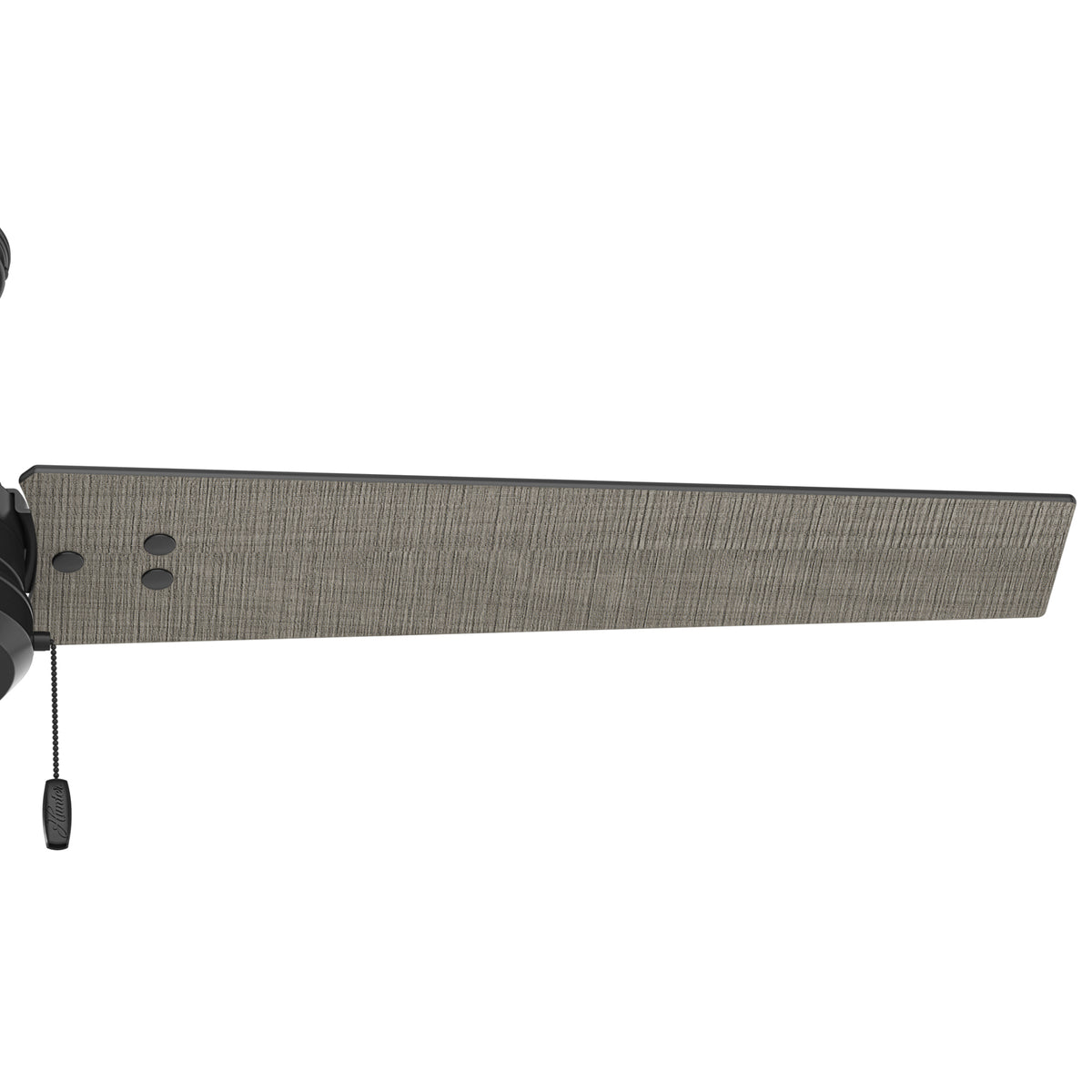 52 inch Cassius Matte Black Damp Rated Ceiling Fan and Pull Chain