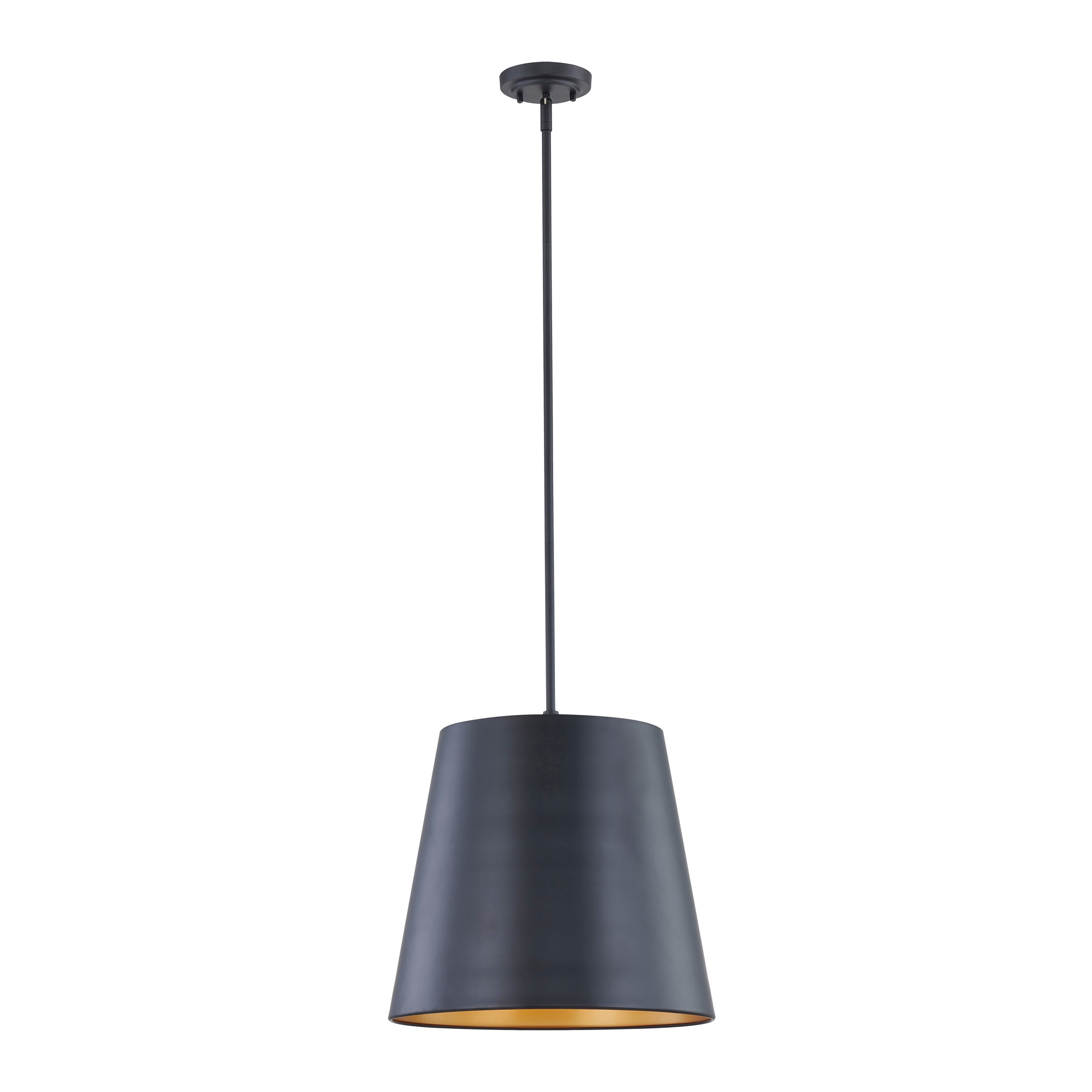 15'' Allson Matte Black 3 Light Pendant