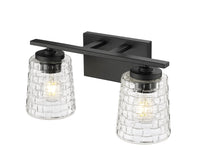15'' Saben Matte Black 2 Light Bath Vanity