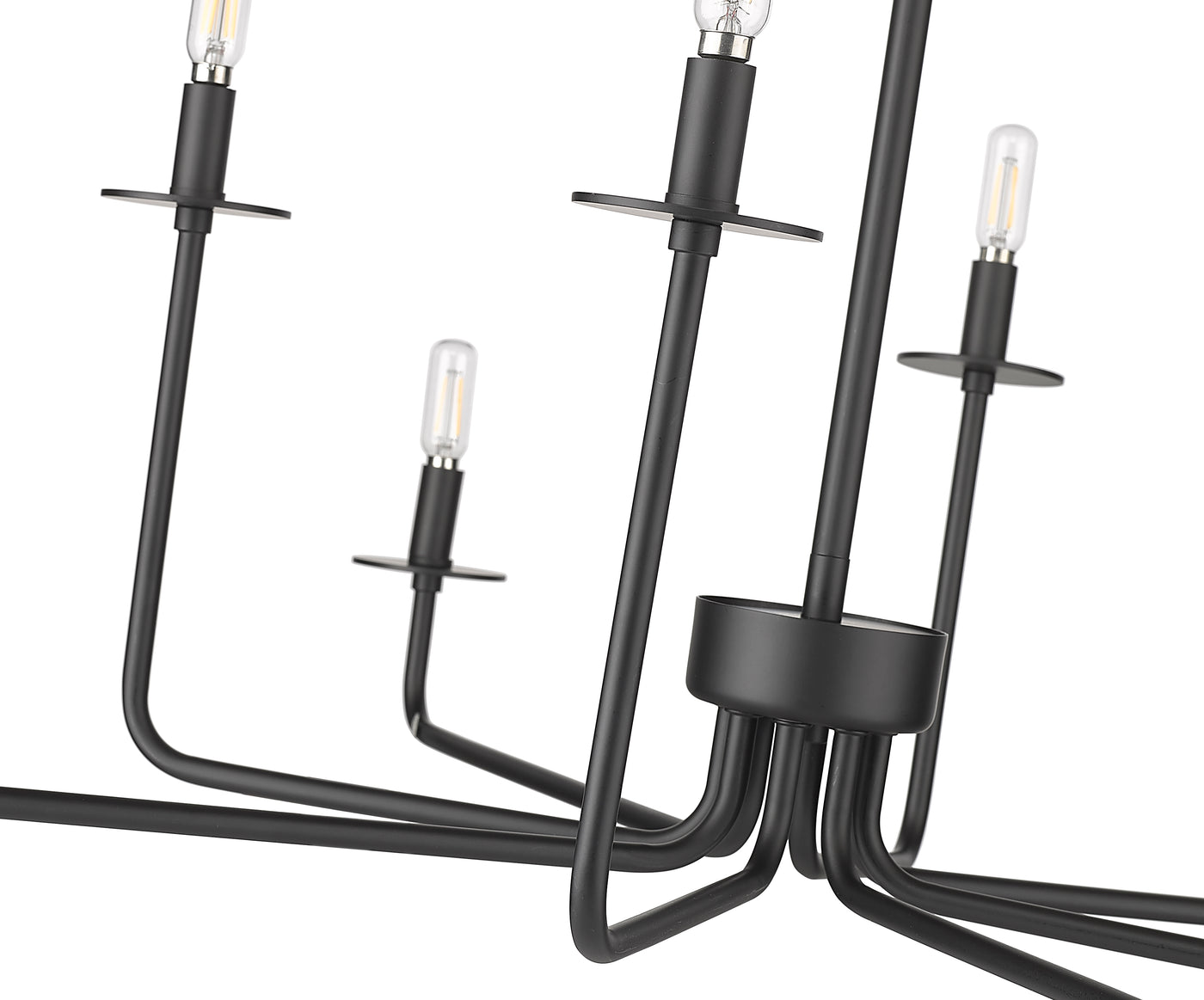 22'' Marceline Matte Black 8 Light Chandelier