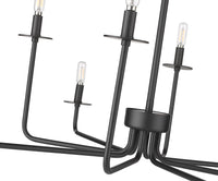 22'' Marceline Matte Black 8 Light Chandelier