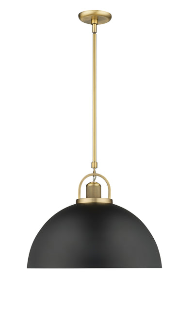14.5'' Artistan Vintage Brass/Matte Black 1 Light Pendant