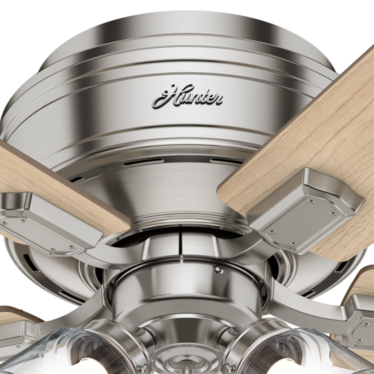42 inch Crestfield Brushed Nickel Low Profile Ceiling Fan with LED Light Kit and Pull Chain