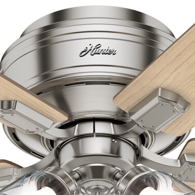 42 inch Crestfield Brushed Nickel Low Profile Ceiling Fan with LED Light Kit and Pull Chain