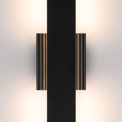 Jacks 22-inch Textured Black 5CCT LED Exterior Wall Sconce