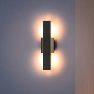 Jacks 22-inch Textured Black 5CCT LED Exterior Wall Sconce